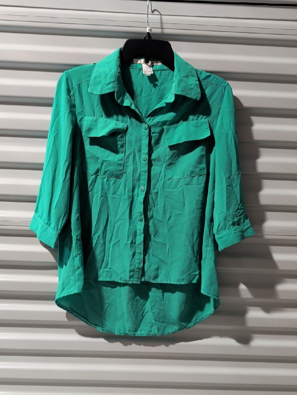 Ellison Teal Button-Down Blouse